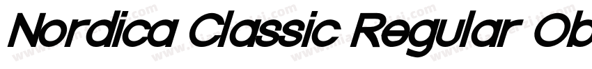 Nordica Classic Regular Oblique字体转换